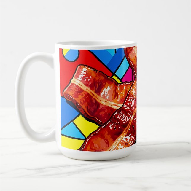 Pop Art Crispy Bacon Coffee Mug (Left)