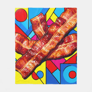 Pop Art Crispy Bacon Fleece Blanket