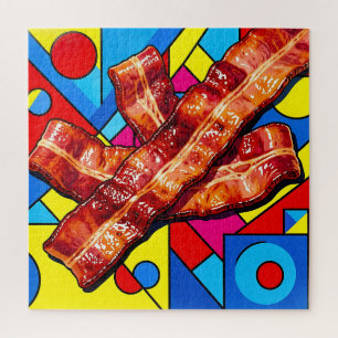 Pop Art Crispy Bacon Jigsaw Puzzle