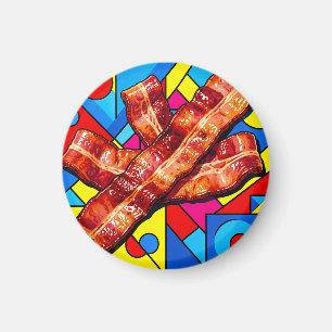 Pop Art Crispy Bacon Magnet