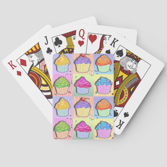 Pop Art CUPCAKES PLAYING CARDS (Back)