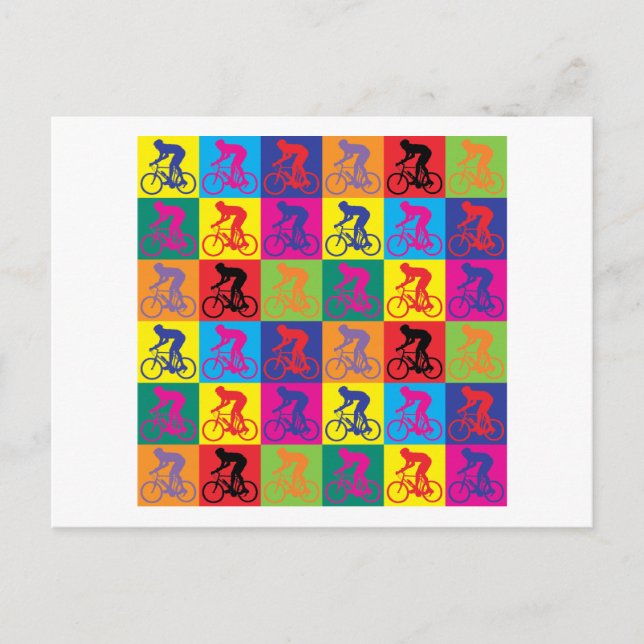 Pop Art Cycling Postcard (Front)