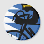 Pop Art Cyclist Magnet<br><div class="desc">Pop Art Cyclist</div>