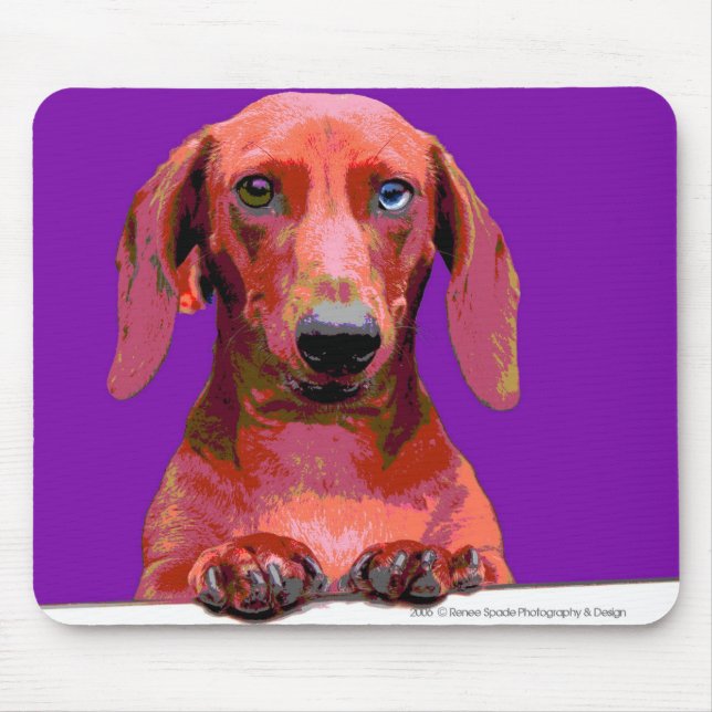 Pop ART Dachshund Mouse Mat (Front)