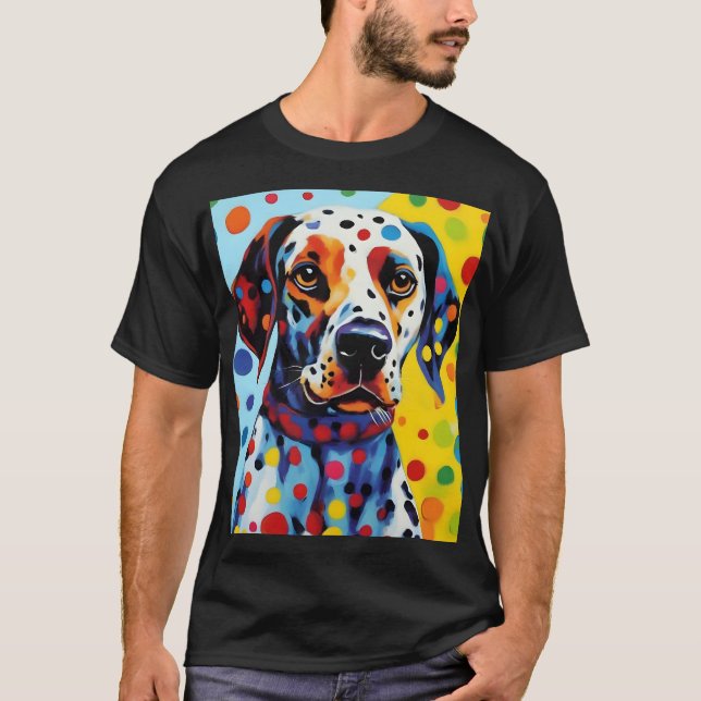 Pop Art Dalmatian Dog T-Shirt (Front)