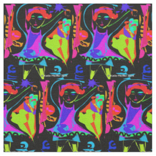 Pop Art Dance Girl Fabric
