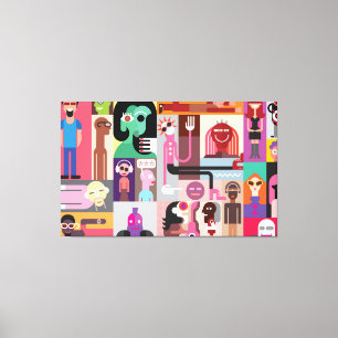 Pop art design Canvas Print