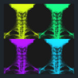Pop Art Digital X-Ray Poster<br><div class="desc">Design features four coloured digitally-enhanced x-rays - pop art style!</div>