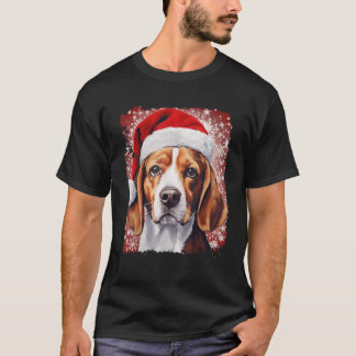 Pop Art Dog Beagle Xmas T-Shirt