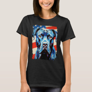 Pop Art Dog Cane Corso Patriotic 4th of July T-Shirt
