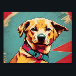 Pop Art Dog Photo - Modern Retro Colour Block Post Poster<br><div class="desc">"Pop Art Dog Photo - Modern Retro Colour Block Poster" Elevate your space with our "Pop Art Dog Photo" poster, a bold and vibrant piece that seamlessly blends modern trends with a hint of retro charm. This poster features a stylish colour block design that highlights your love for dogs in...</div>