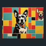 Pop Art Dog Photo - Modern Retro Colour Block Post Poster<br><div class="desc">Elevate your space with our "Pop Art Dog Photo" poster, a bold and vibrant piece that seamlessly blends modern trends with a hint of retro charm. This poster features a stylish colour block design that highlights your love for dogs in a unique way. Whether you're a pet enthusiast or a...</div>