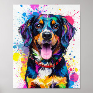 Pop art dog poster