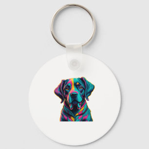 Pop Art dog to add fun and color to your style Key Ring