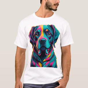 Pop Art dog to add fun and color to your style  T-Shirt