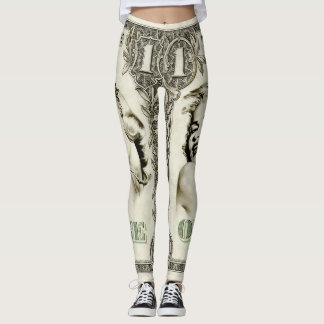 Pop Art Dollar Leggings Vintage Glam