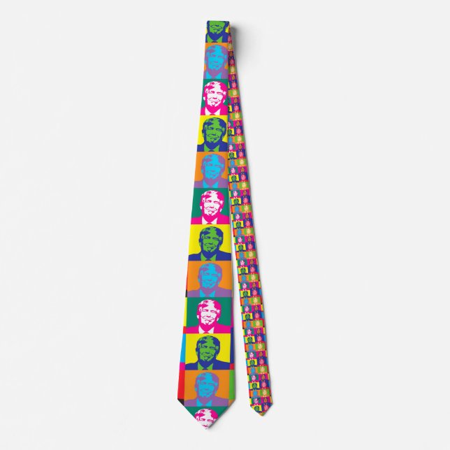 pop art donald trump tie (Front)