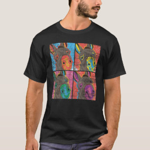 Pop Art Donkey Farm Animal Donkey T-Shirt
