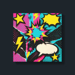 Pop Art Dopamine Collage in Neon Halftone Burst  Canvas Print<br><div class="desc">Step into a world where colour, form, and pop-culture nostalgia collide in an electrifying homage to dopamine’s rush. “Pop Art Dopamine Collage in Neon Halftone Burst Vibe” is a large-scale canvas piece that forgoes literal chemistry in favour of bold graphic energy borrowed from comic books, retro advertising, and urban street...</div>