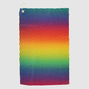 Pop Art Dots Rainbow Bright Cheerful Colourful Gay Golf Towel