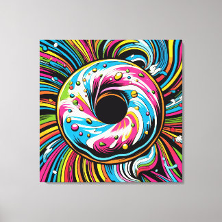 Pop Art Doughnut Canvas Print