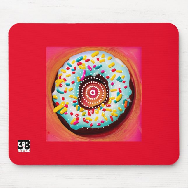 Pop Art Doughnut Mouse Mat (Front)