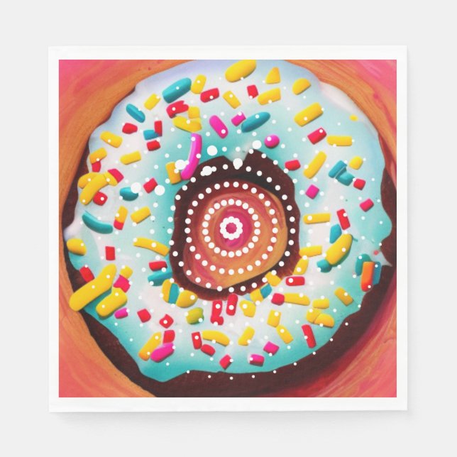 Pop Art Doughnut Napkin (Front)
