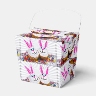 Pop Art Easter Bunny Cupcakes Favour Box
