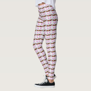 Pop Art Easter Bunny Cupcakes Leggings