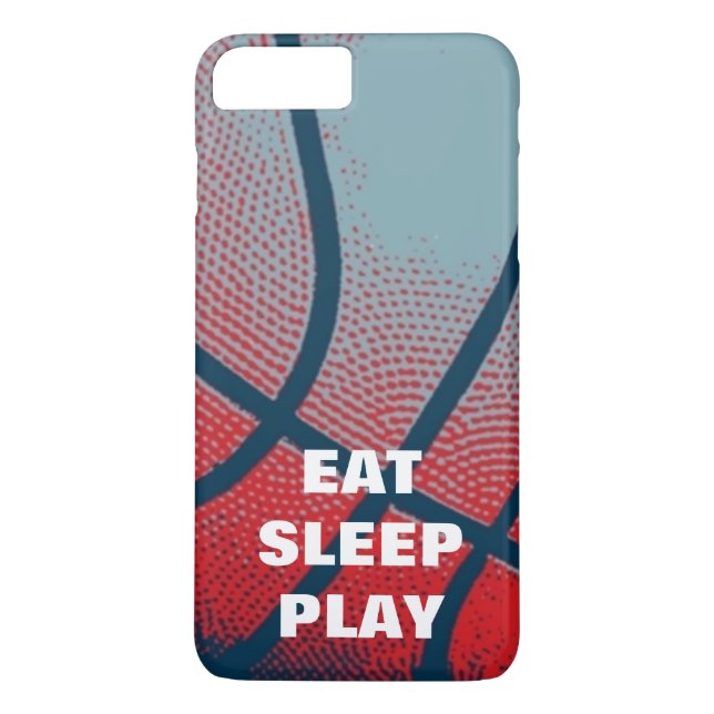Pop Art Eat Sleep Play Basketball Motivational Case-Mate iPhone Case (Back)