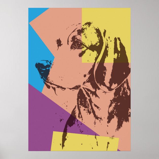 Pop Art Effect Beagle   Poster (Front)