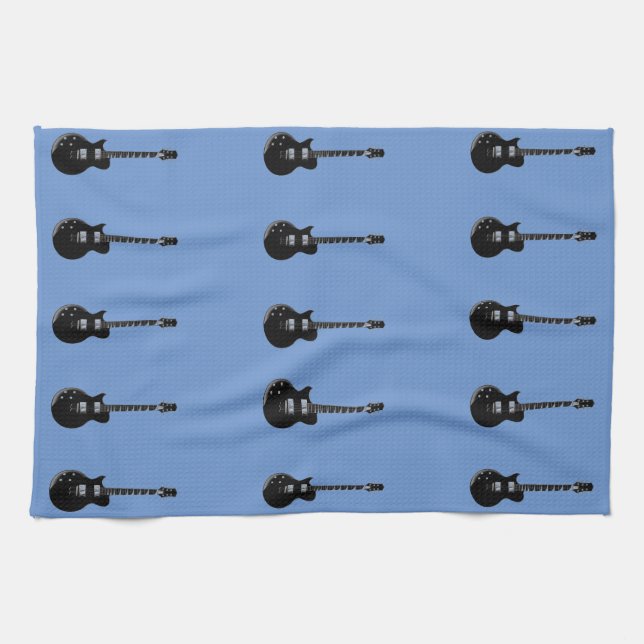 Pop Art Electric Guitar Tea Towel (Horizontal)