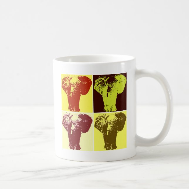 Pop Art Elephant Coffee Mug (Right)
