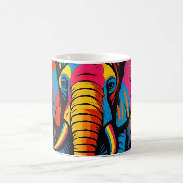 pop-art elephant coffee mug (Center)