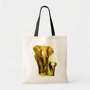 Pop Art Elephant Family Mum Baby Tote Bag