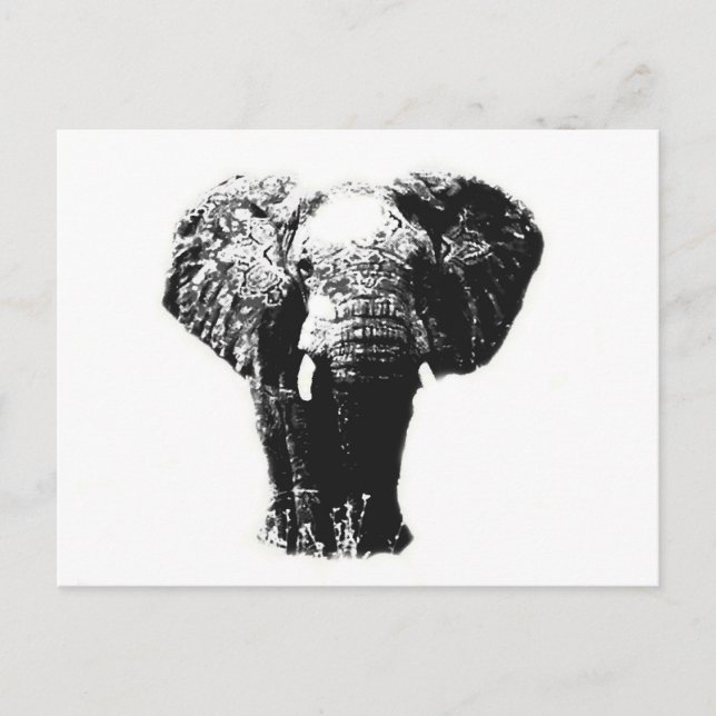 Pop Art Elephant Postcard (Front)