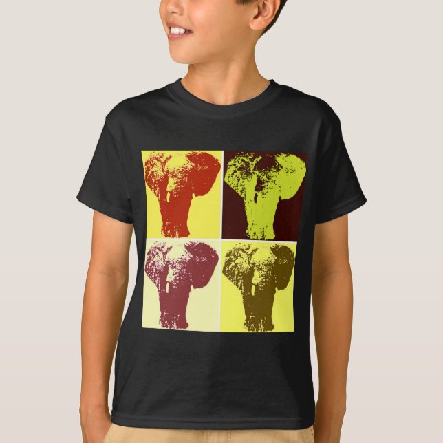 Pop Art Elephant T-Shirt (Front)