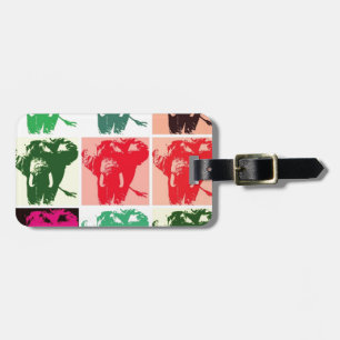 Pop Art Elephants Luggage Tag