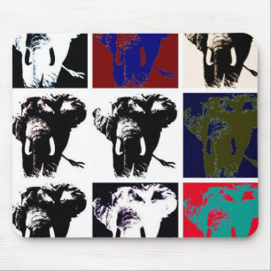 Pop Art Elephants Mouse Mat