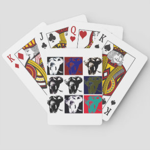 Pop Art Elephants Playing Cards