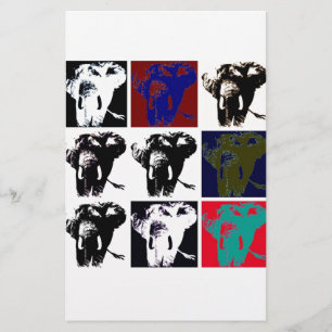 Pop Art Elephants Stationery