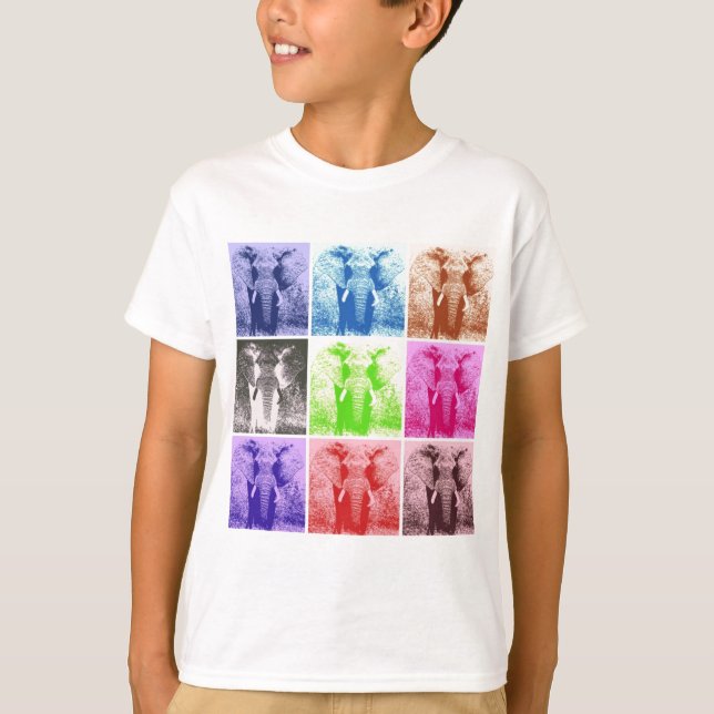 Pop Art Elephants T-Shirt (Front)