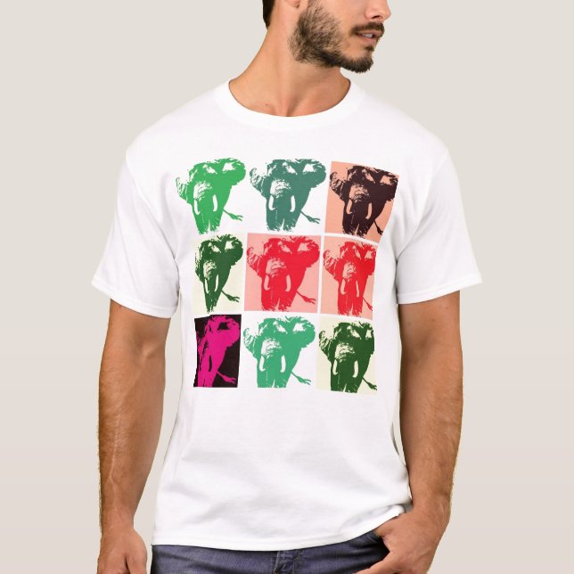 Pop Art Elephants T-Shirt (Front)