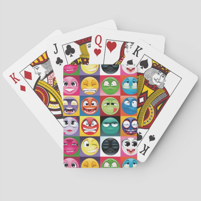 pop art emojis playing cards (Back)