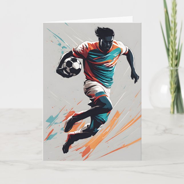 Pop Art European Football Soccer Father's Day Card (Front)