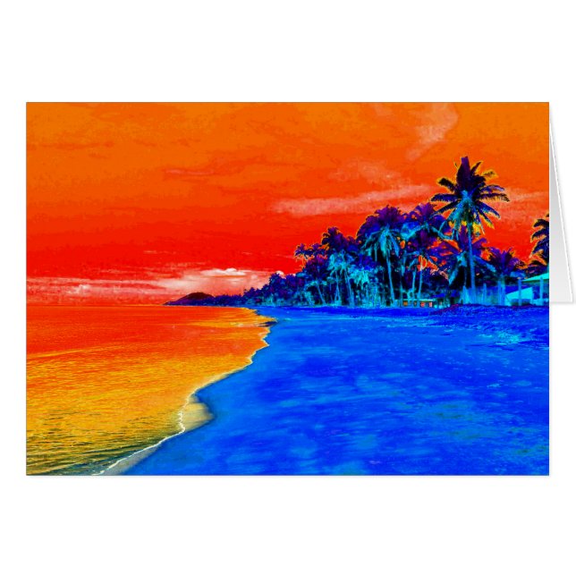 Pop Art Exotic Beach Palm Trees (Front Horizontal)
