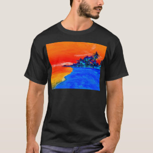 Pop Art Exotic Beach Palm Trees T-Shirt