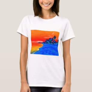 Pop Art Exotic Beach Palm Trees T-Shirt