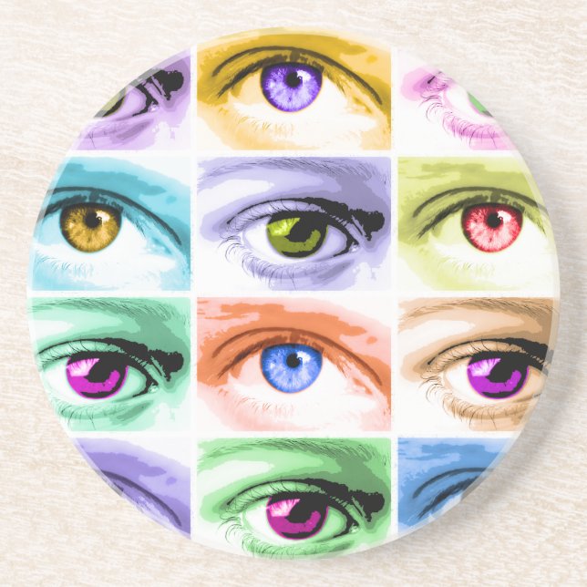 Pop Art Eyes Coaster (Front)