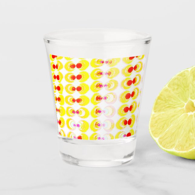 Pop art fabric shot glass (Front)